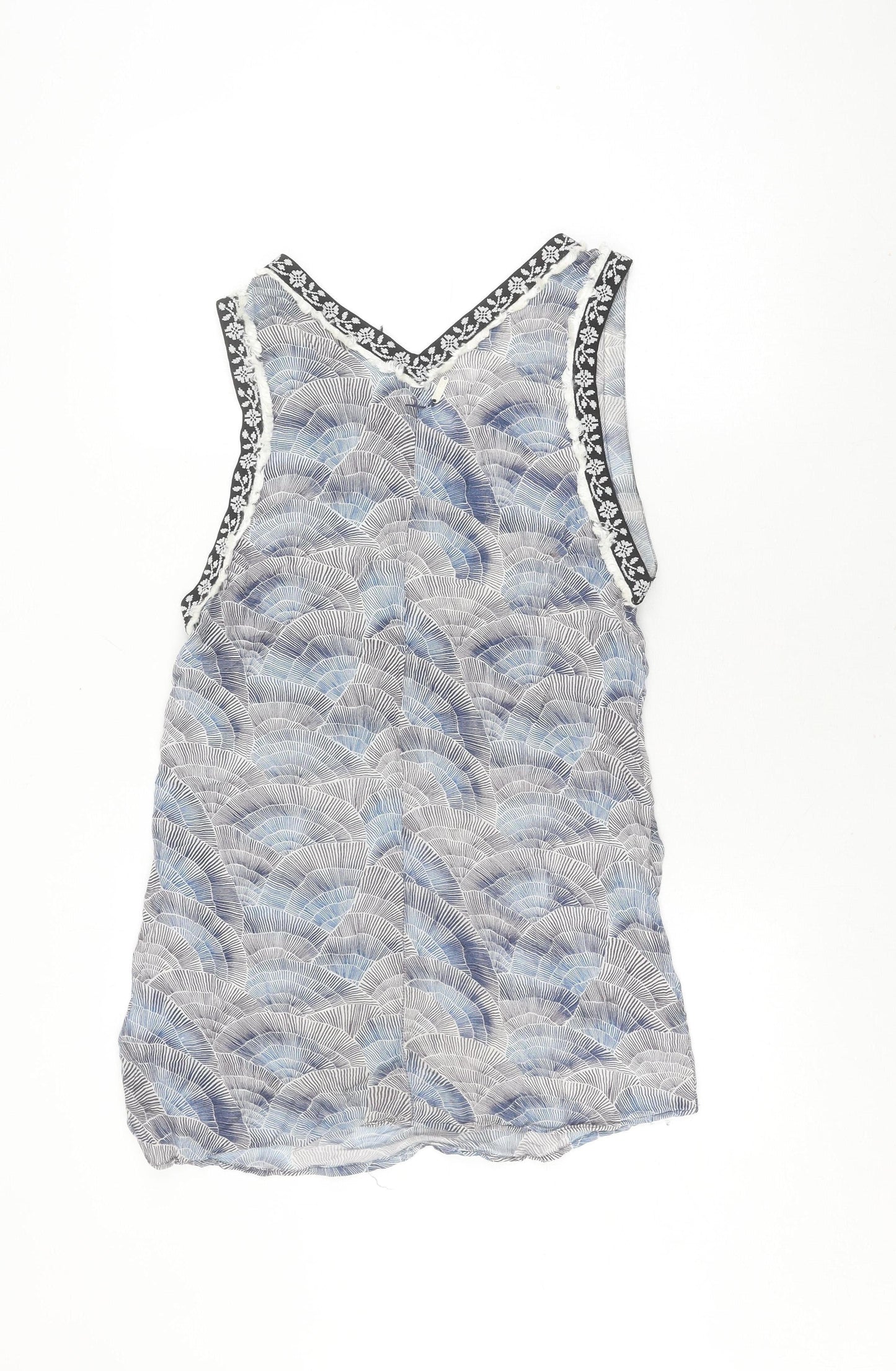 Pepe Jeans Women Blue Geometric Tank Camisole M
