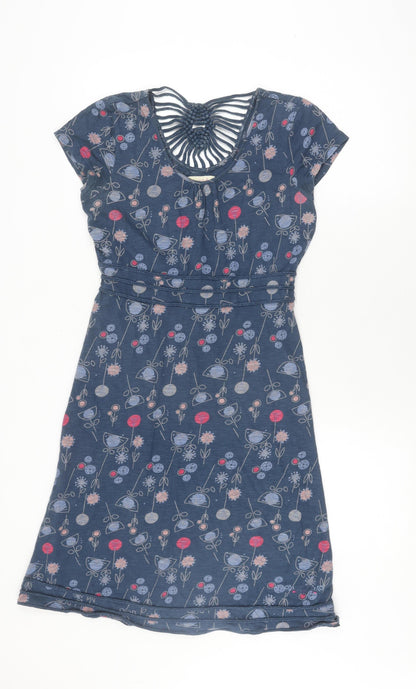 Debenhams Women's Blue Floral Shift Dress Size 10