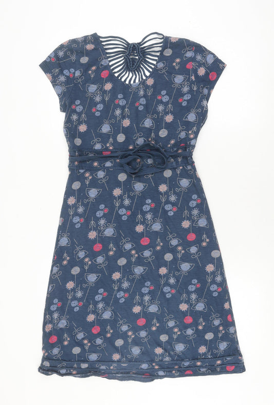 Debenhams Women's Blue Floral Shift Dress Size 10