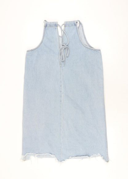 Vero Moda Women's Blue Denim Sleeveless Dress L
