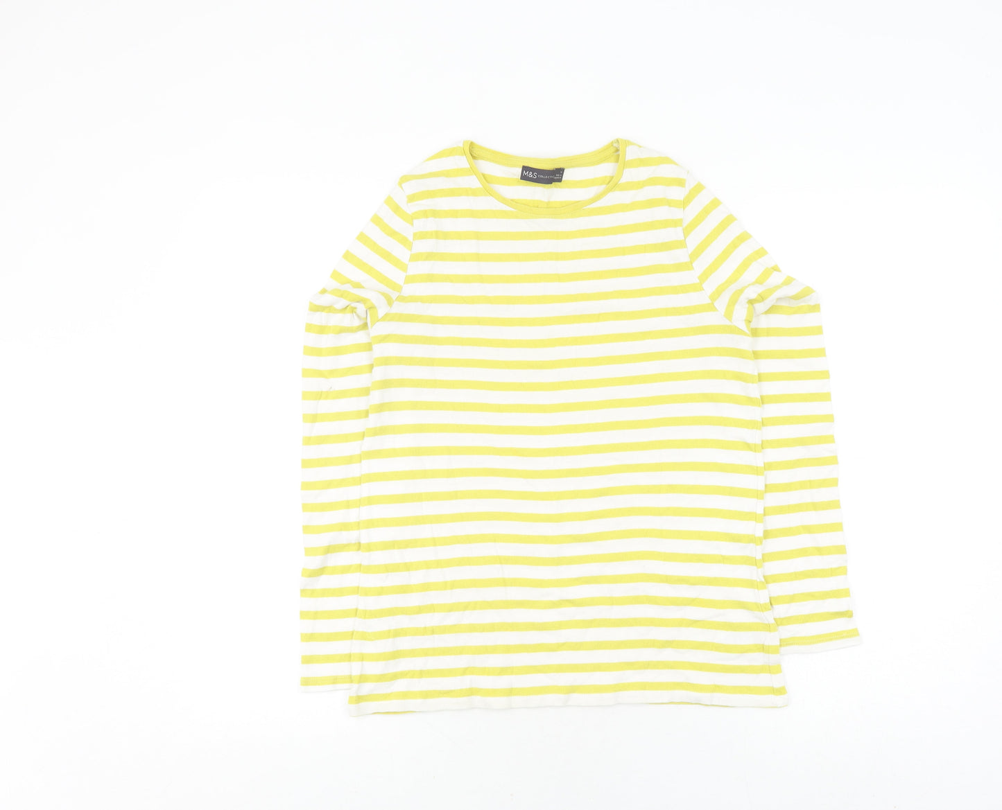 Womens UK Size 14 Marks and Spencer Yellow Pullover Jumper