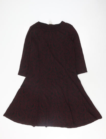 Monsoon Women's Red Paisley Dress Size 12