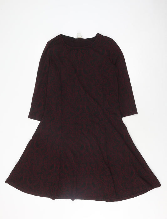 Monsoon Women's Red Paisley Dress Size 12