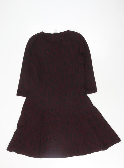 Monsoon Women's Red Paisley Dress Size 12