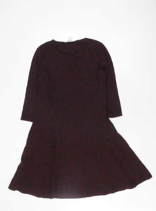 Monsoon Women's Red Paisley Dress Size 12