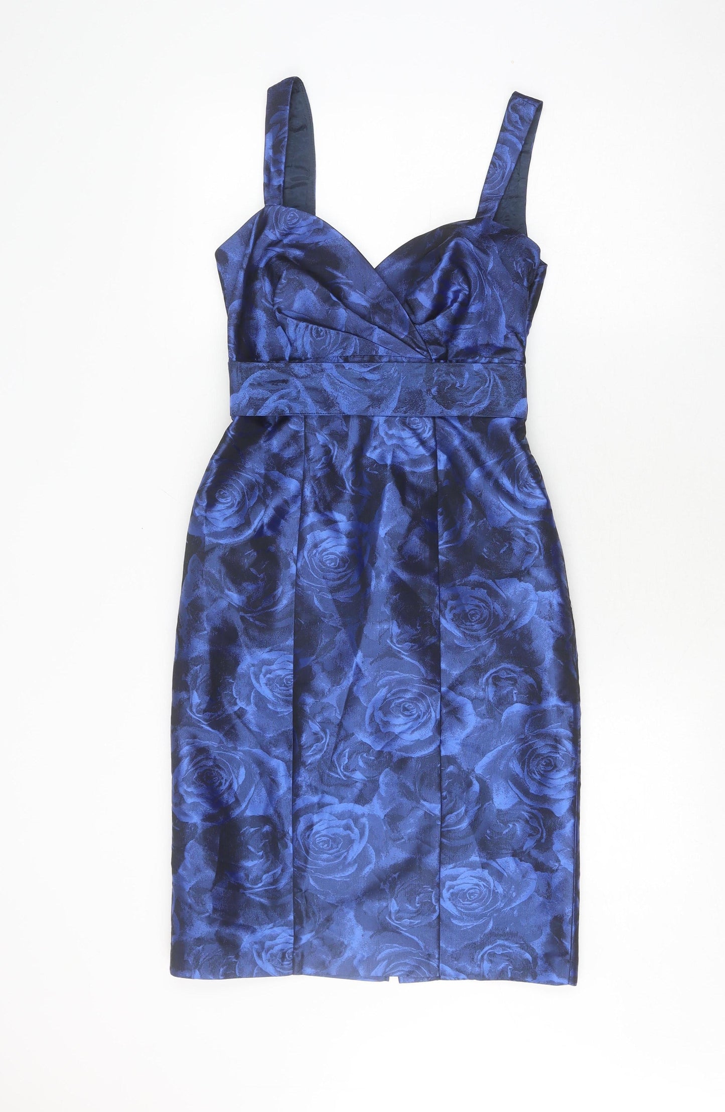 Debenhams Women's Blue Bodycon Dress, Size 8, Floral