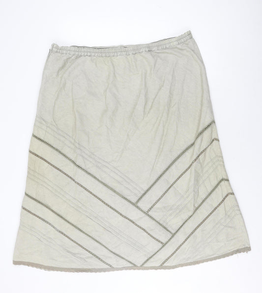 Damart Women's Beige A-Line Skirt Size 24