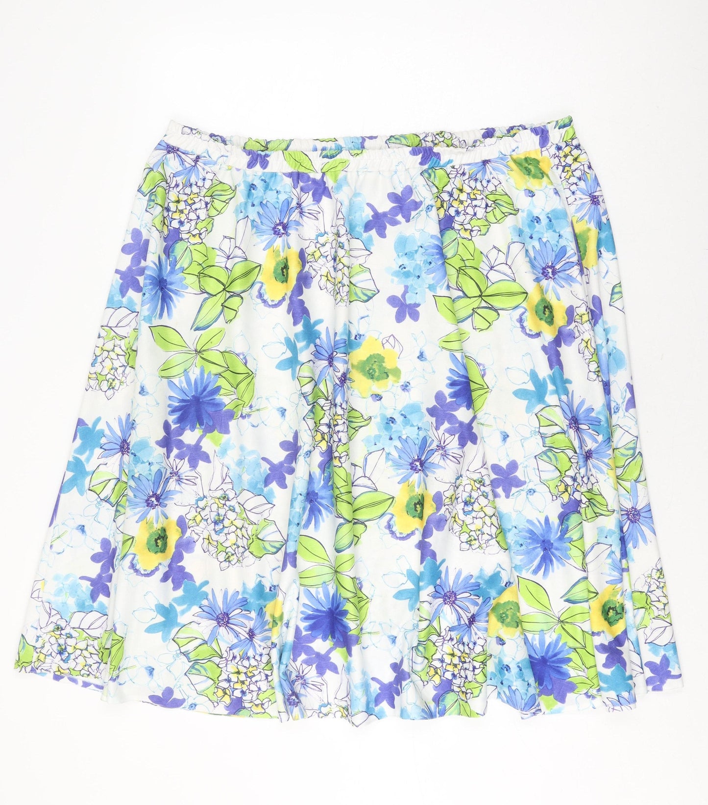 Damart Women's Multicoloured A-Line Floral Skirt Size 10