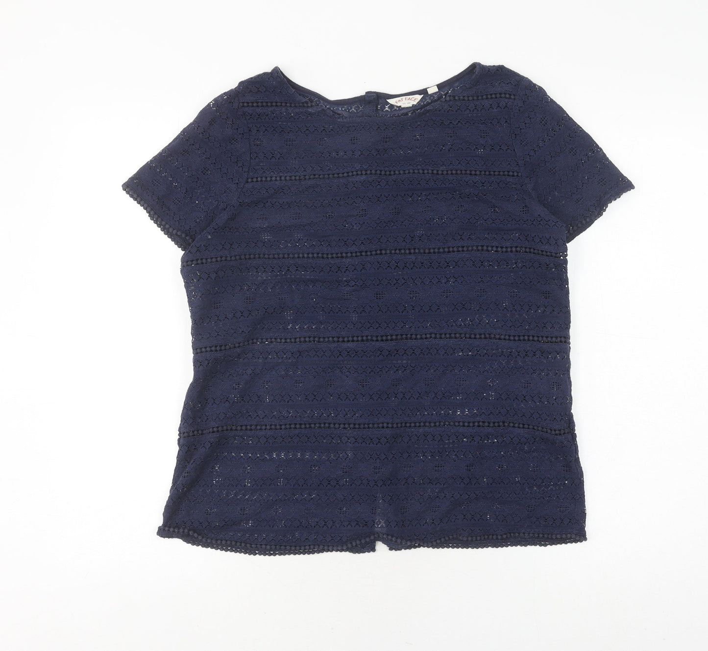 Womens UK Size 12 Fat Face Blue Basic Blouse