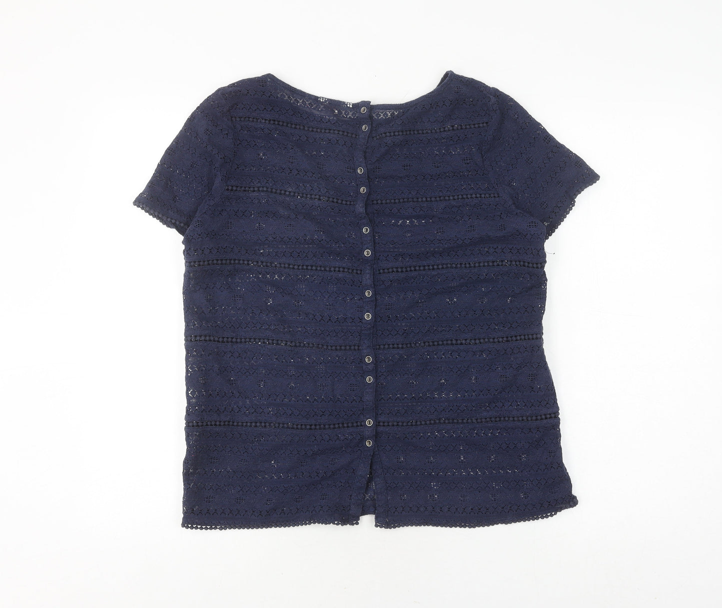 Womens UK Size 12 Fat Face Blue Basic Blouse