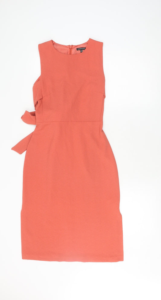 Warehouse Women's Red Sheath Dress Size 8