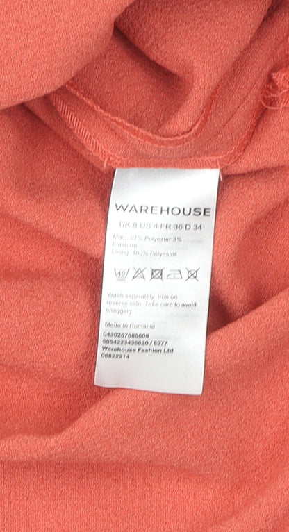Warehouse Women's Red Sheath Dress Size 8