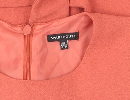 Warehouse Women's Red Sheath Dress Size 8