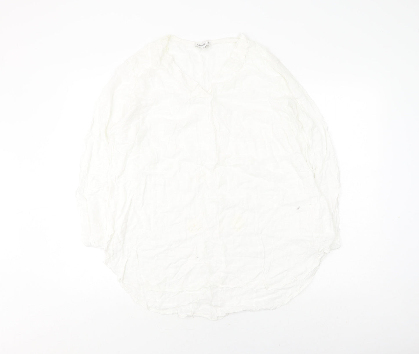 Womens UK Size M Apricot White  Blouse