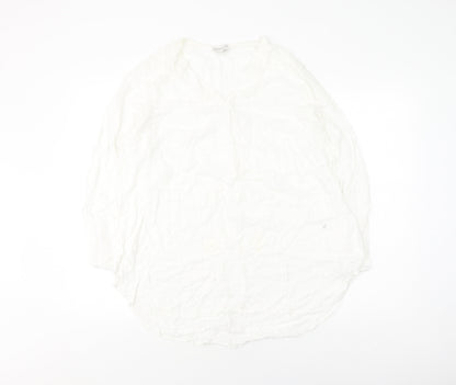Womens UK Size M Apricot White  Blouse
