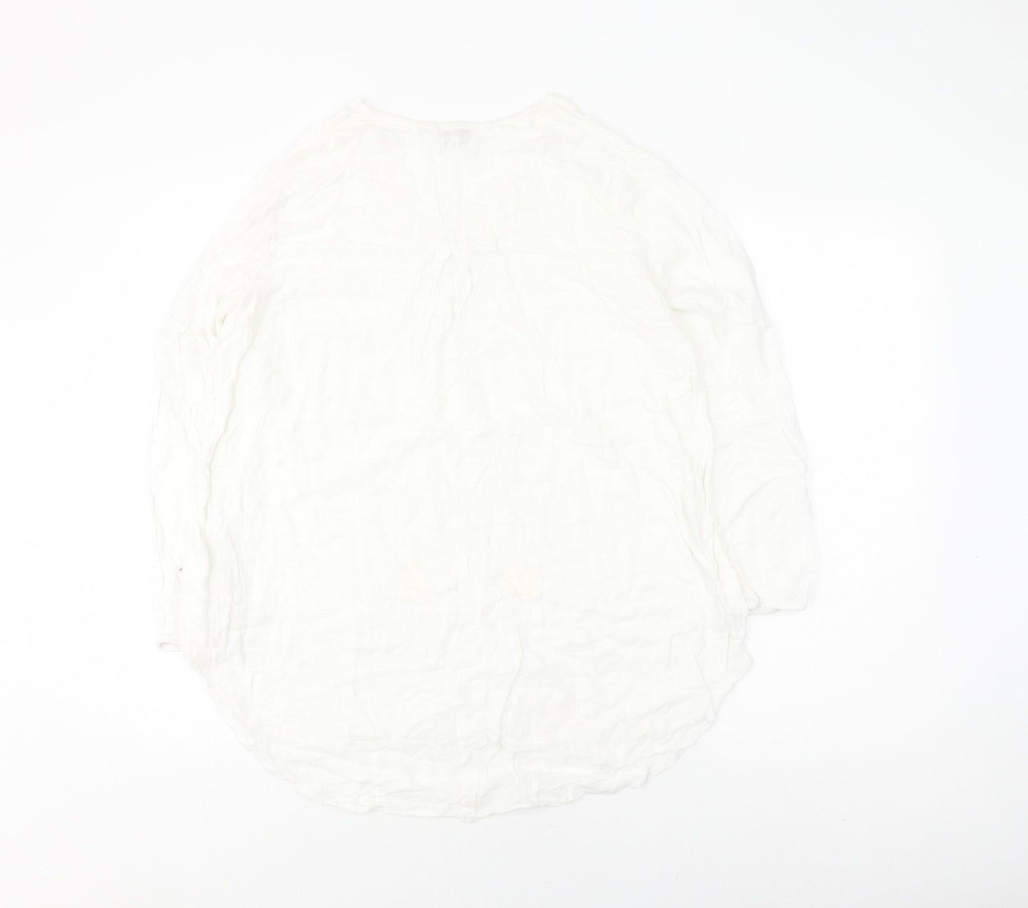 Womens UK Size M Apricot White  Blouse
