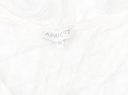 Womens UK Size M Apricot White  Blouse
