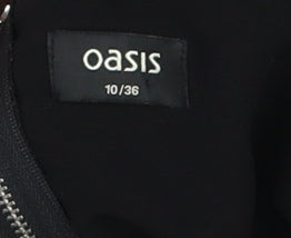 Oasis Women's Black Jumpsuit Size 10, V-Neck Elegant Style
