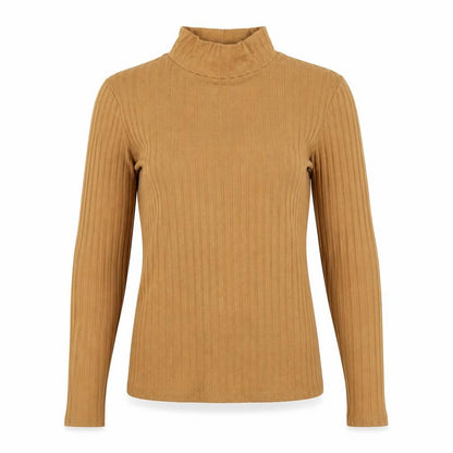 Womens UK Size 8 Topshop Brown Basic T-Shirt