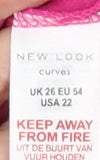 Womens UK Size 26 New Look Pink Basic
