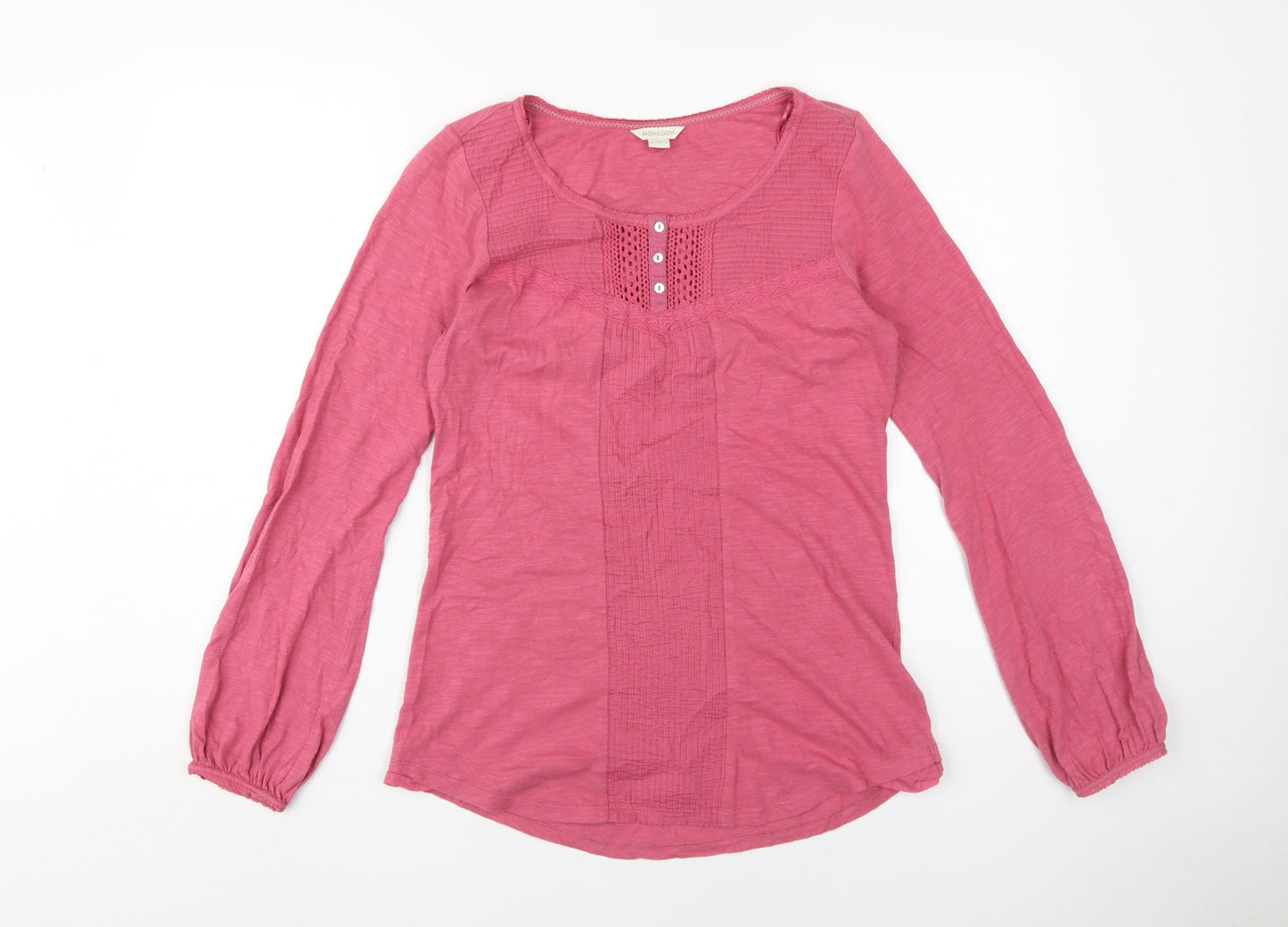 Womens UK Size 8 Monsoon Pink Basic Blouse