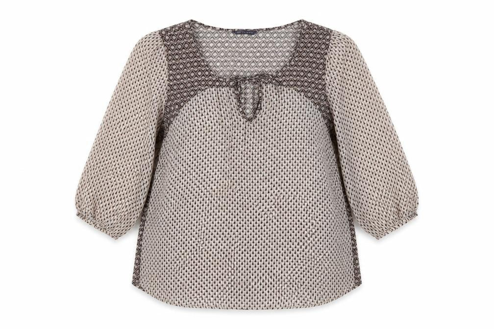 Womens UK Size 14 Marks and Spencer Beige Tunic Blouse