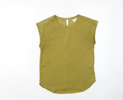 Womens UK Size 6 H&M Green Basic Blouse