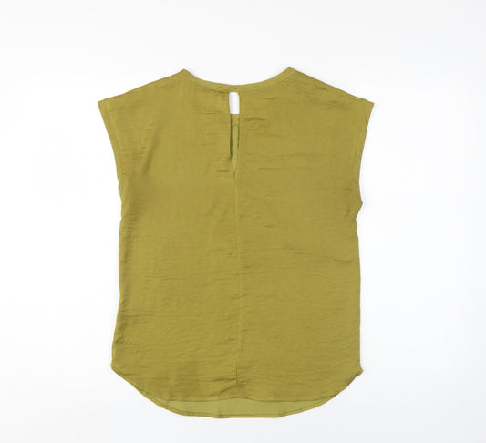 Womens UK Size 6 H&M Green Basic Blouse