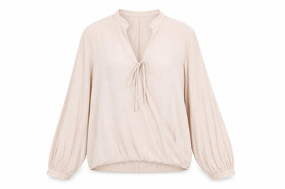 Womens UK Size 6 Topshop Beige Wrap Blouse