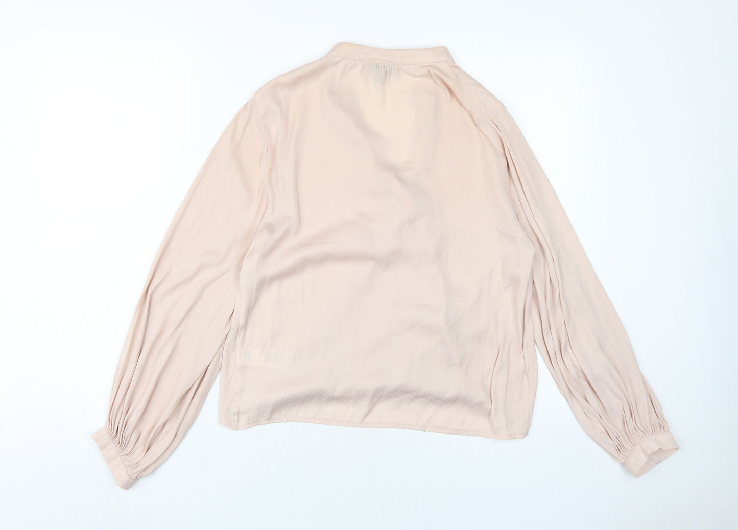 Womens UK Size 6 Topshop Beige Wrap Blouse