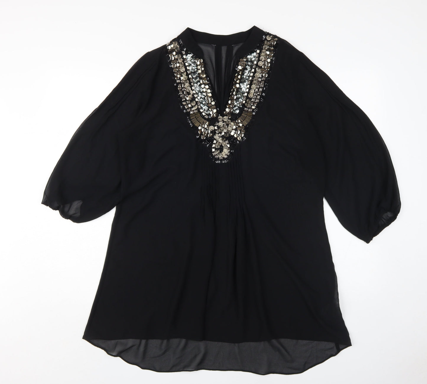 Marks and Spencer Women's Black Embroidered Dress