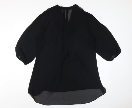 Marks and Spencer Women's Black Embroidered Dress