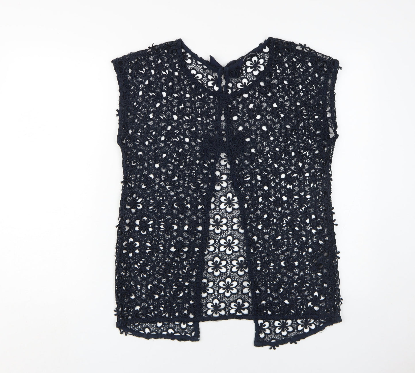 Womens UK Size 0 NEXT Black Cropped Blouse
