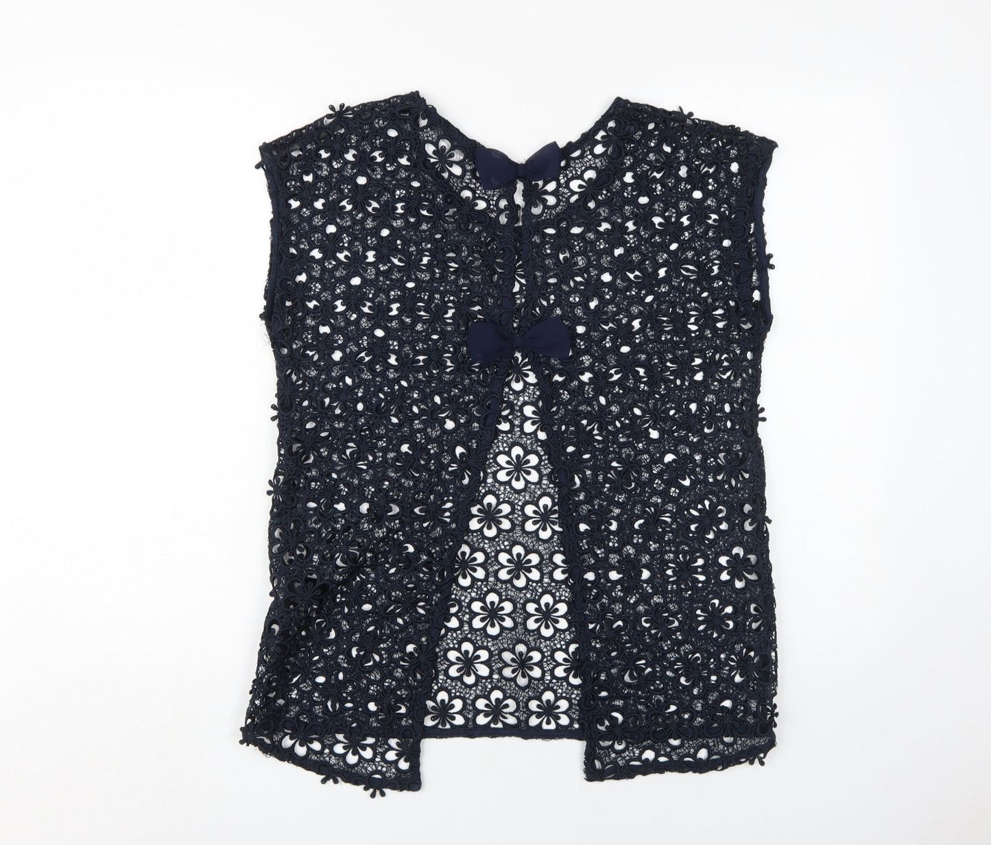 Womens UK Size 0 NEXT Black Cropped Blouse