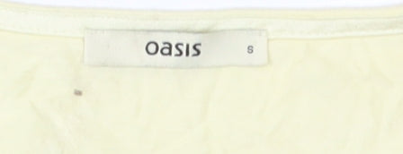Womens UK Size 8 Oasis Yellow Basic Tank