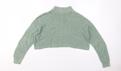 Womens UK Size S Hollister Green Pullover Jumper