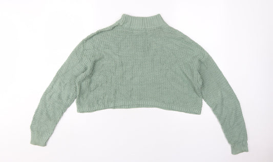 Womens UK Size S Hollister Green Pullover Jumper