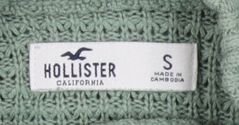 Womens UK Size S Hollister Green Pullover Jumper