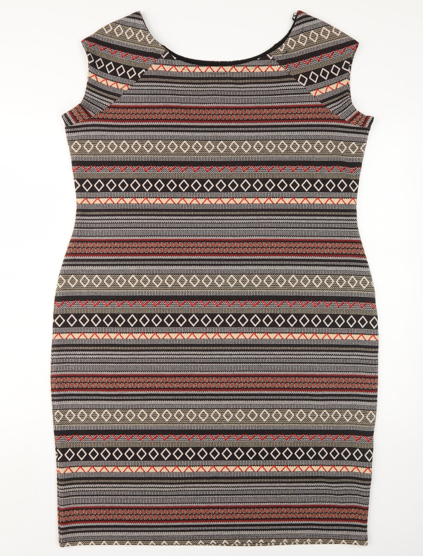 Next Womens Multicoloured Bodycon Dress Size 20