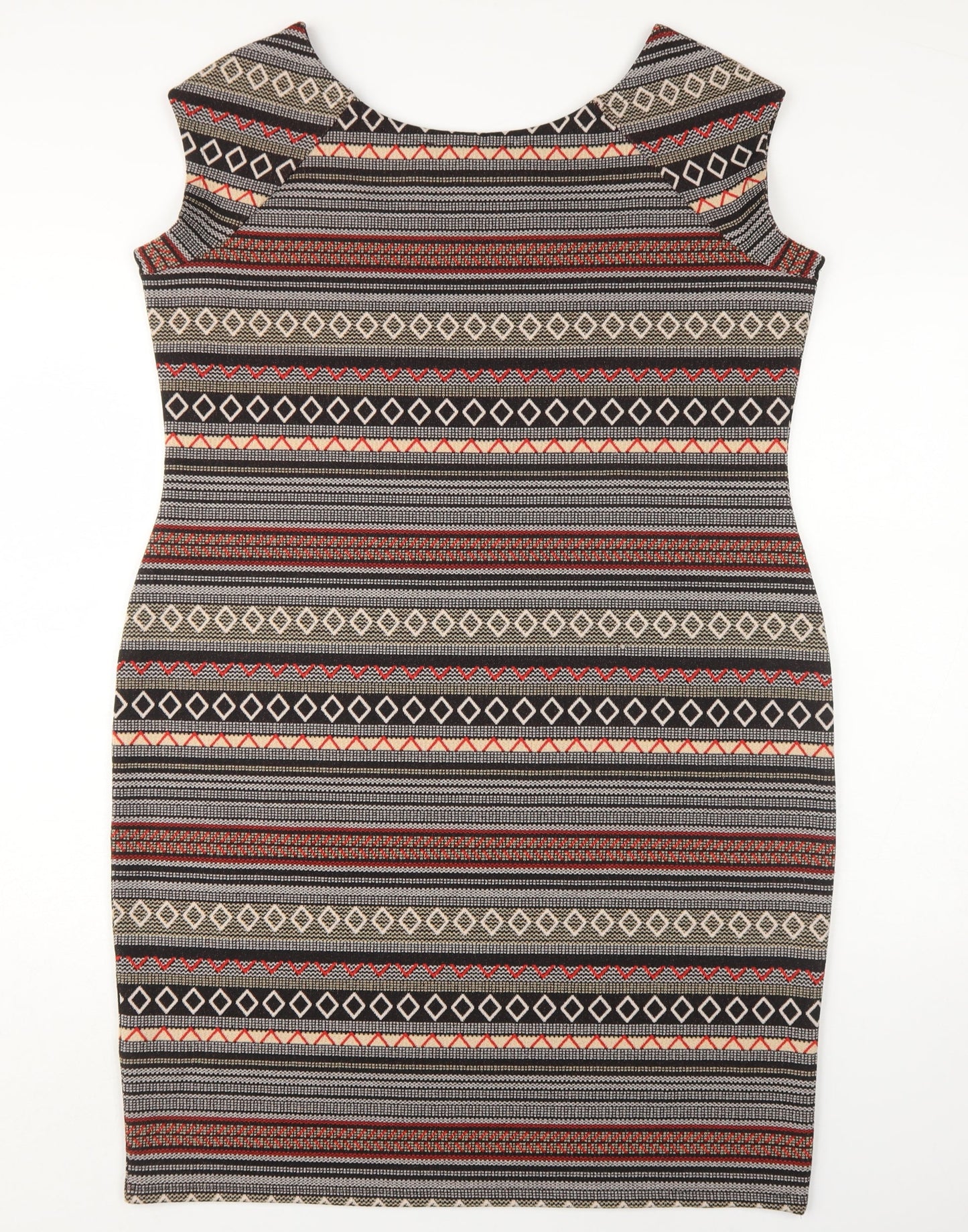 Next Womens Multicoloured Bodycon Dress Size 20