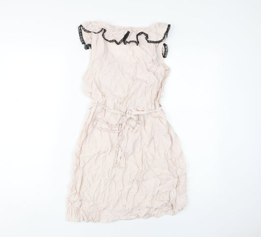 Miss Selfridge Women Pink A-Line Dress, Size 10