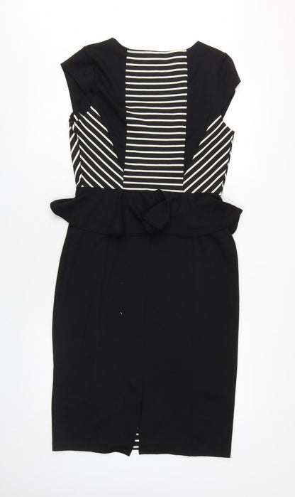 Dorothy Perkins Women Size 12 Black Pencil Dress