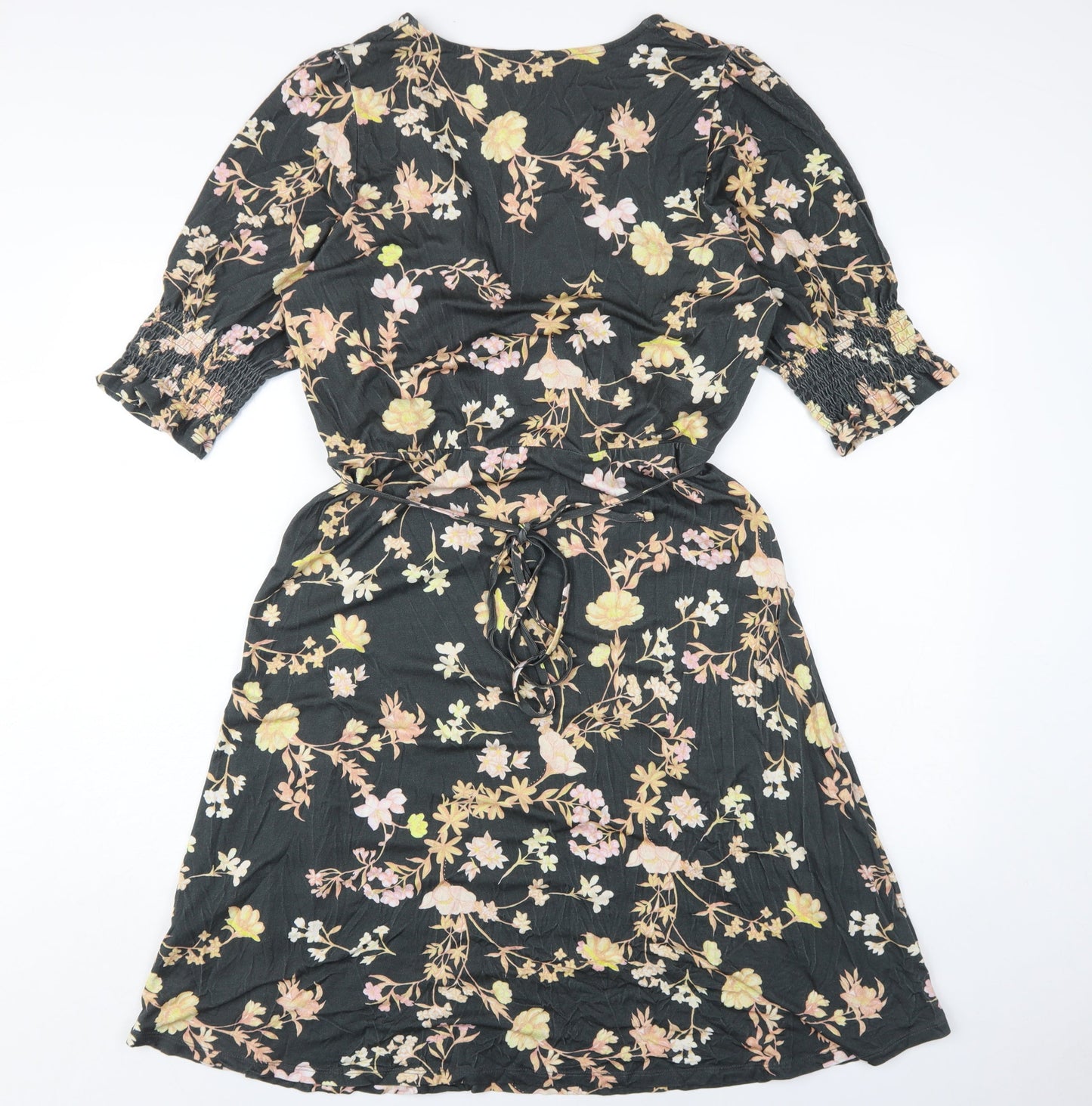 French Connection Women's Floral Wrap Dress XL Multicolour