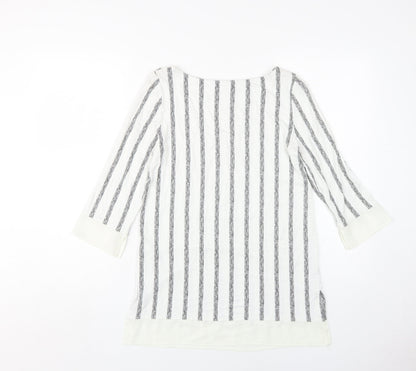 Womens UK Size 8 Marks and Spencer White Tunic Blouse