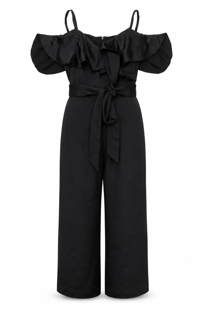 Womens UK Size 10 Very One-Piece Black Jumpsuit
