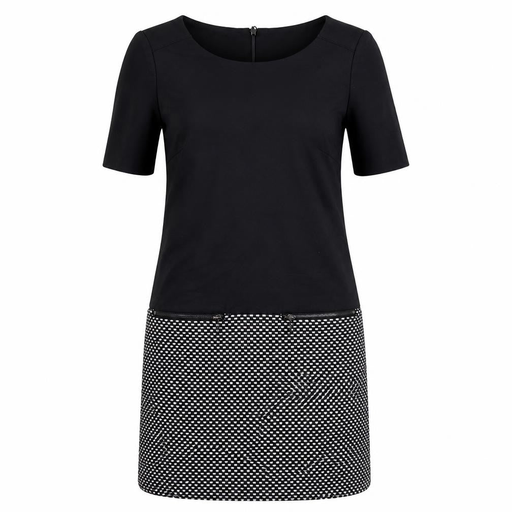 Marks and Spencer Black Knee Length Shift Dress UK 8