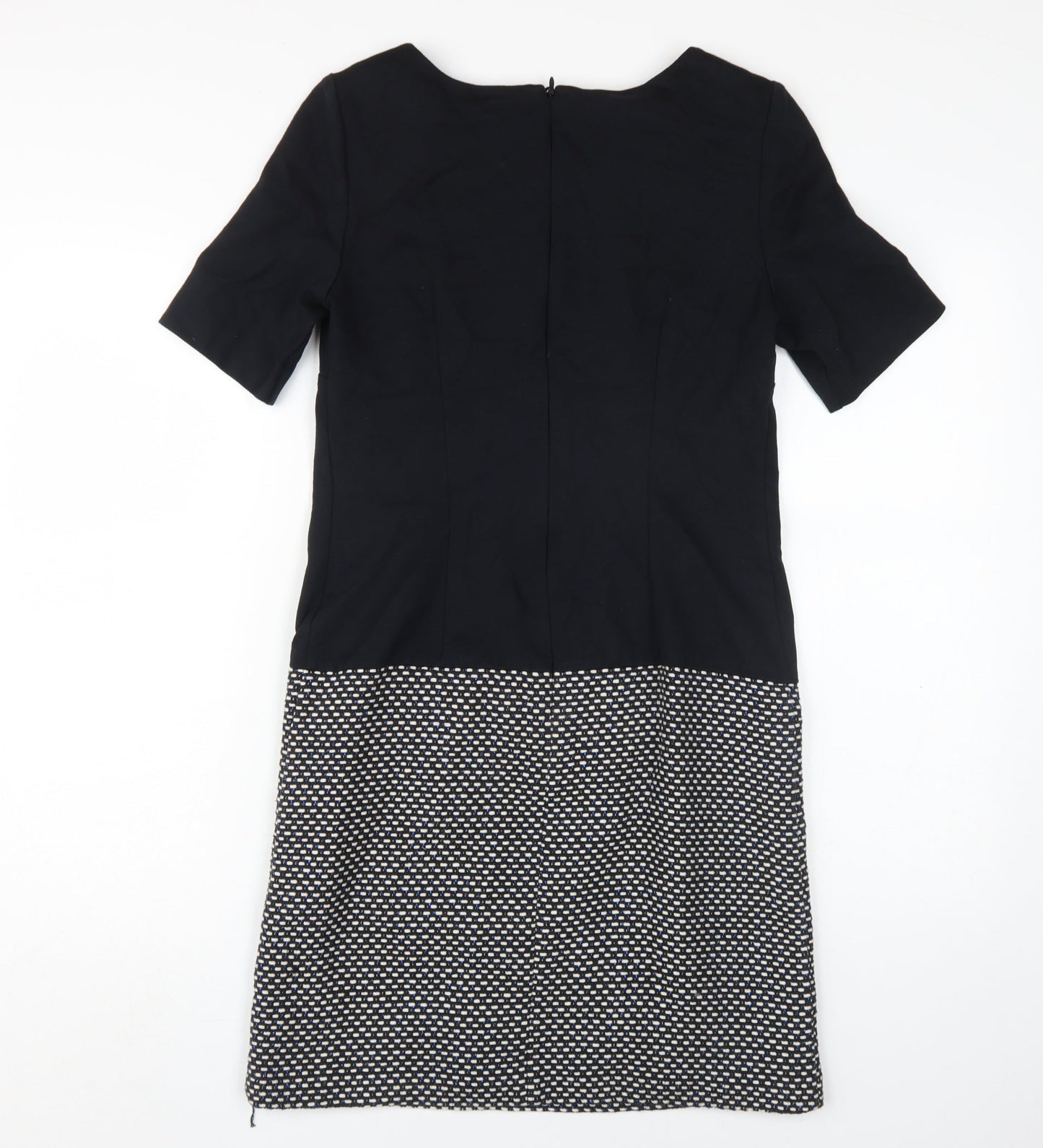Marks and Spencer Black Knee Length Shift Dress UK 8