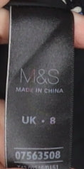 Marks and Spencer Black Knee Length Shift Dress UK 8