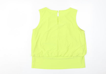 Roman Women's Yellow Sleeveless Round Neck Top