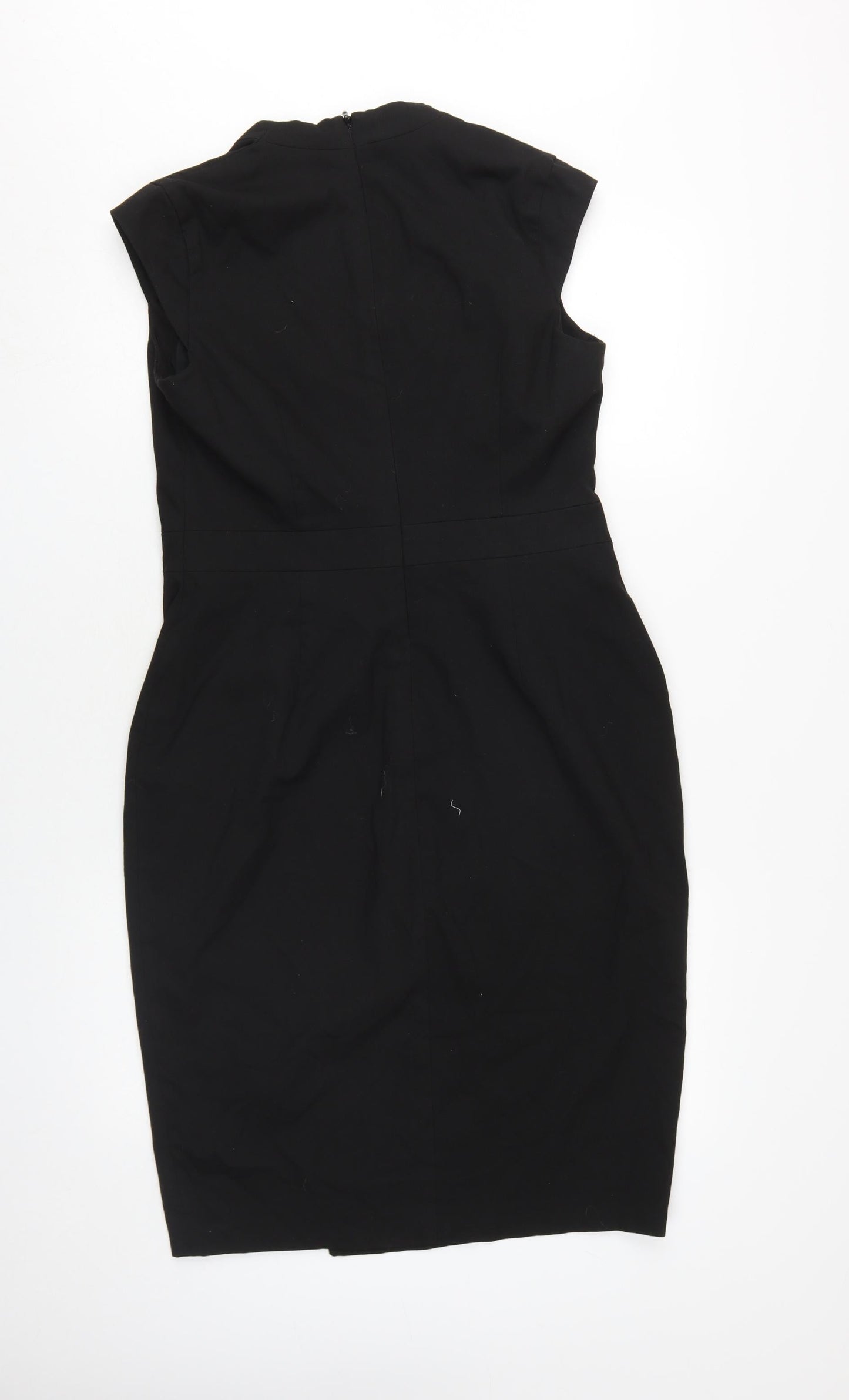 Next Women’s Black Sheath Dress Size 12 V-Neck Workwear